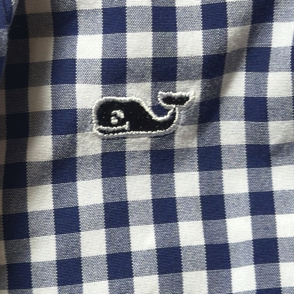 Kids Vineyard Vines Vintage Dark Blue Dress Shirt for the Summer Size YM - Picture 4 of 5